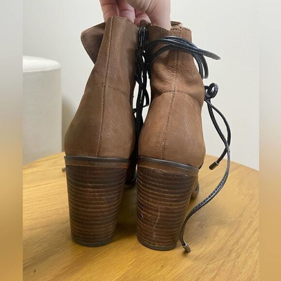 Franco Sarto Brown Edaline Heeled Booties - Picture 3 of 6